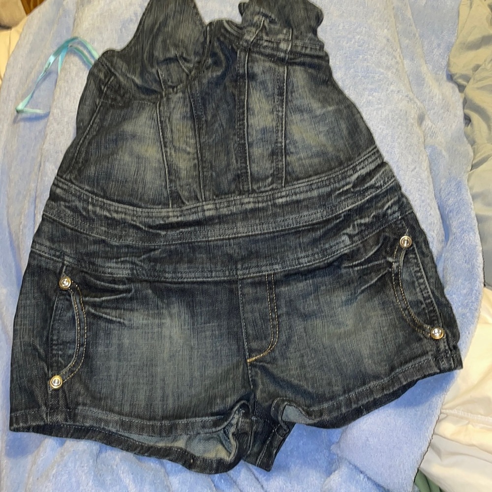 Denim Halter top romper